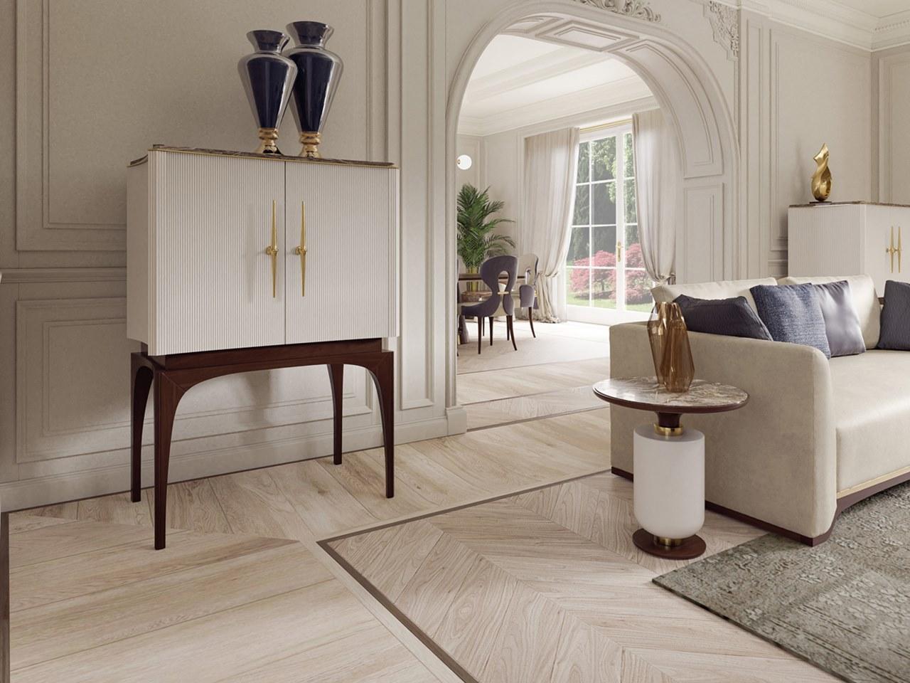 Round wooden coffee table | Pr.301 by Stella del Mobile