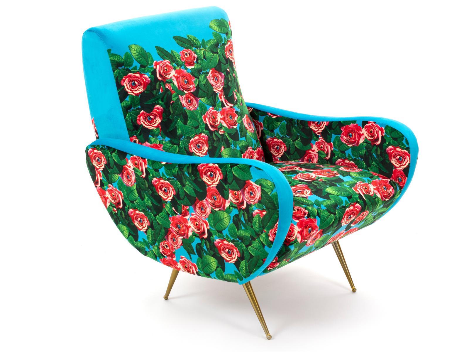 Fabric armchair with armrests | Roses by Seletti