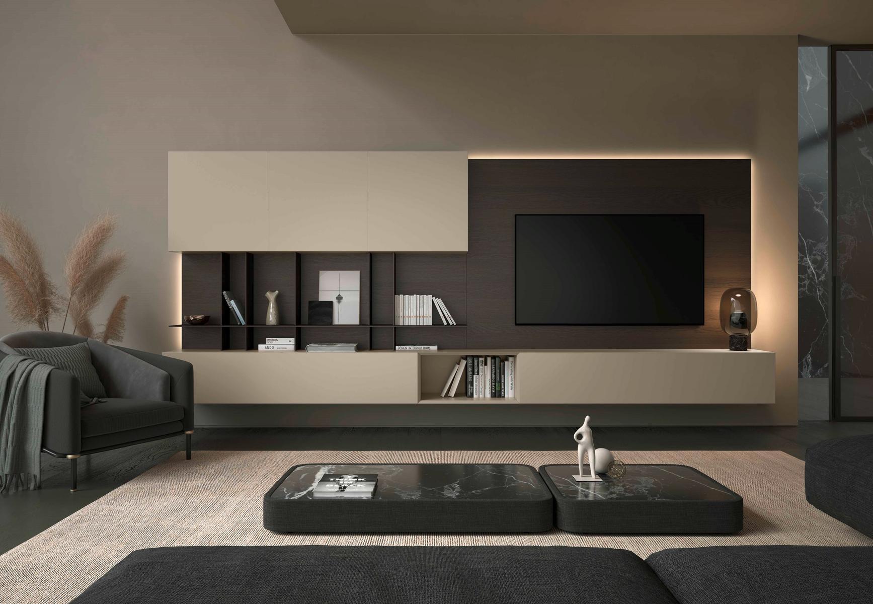Wooden storage wall | Cube6 by Olivieri