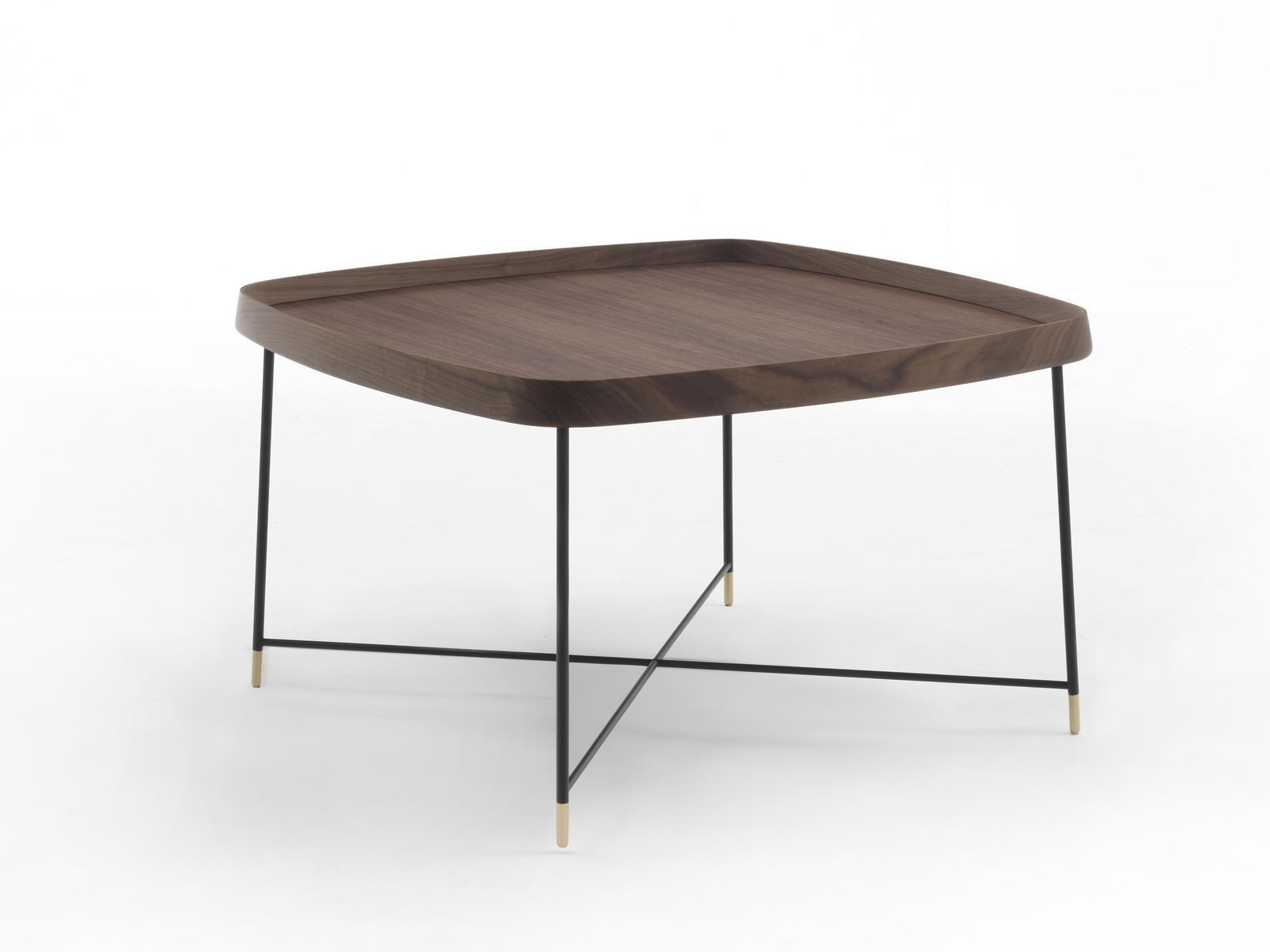 Square solid wood coffee table | Fritz 6 by Porada