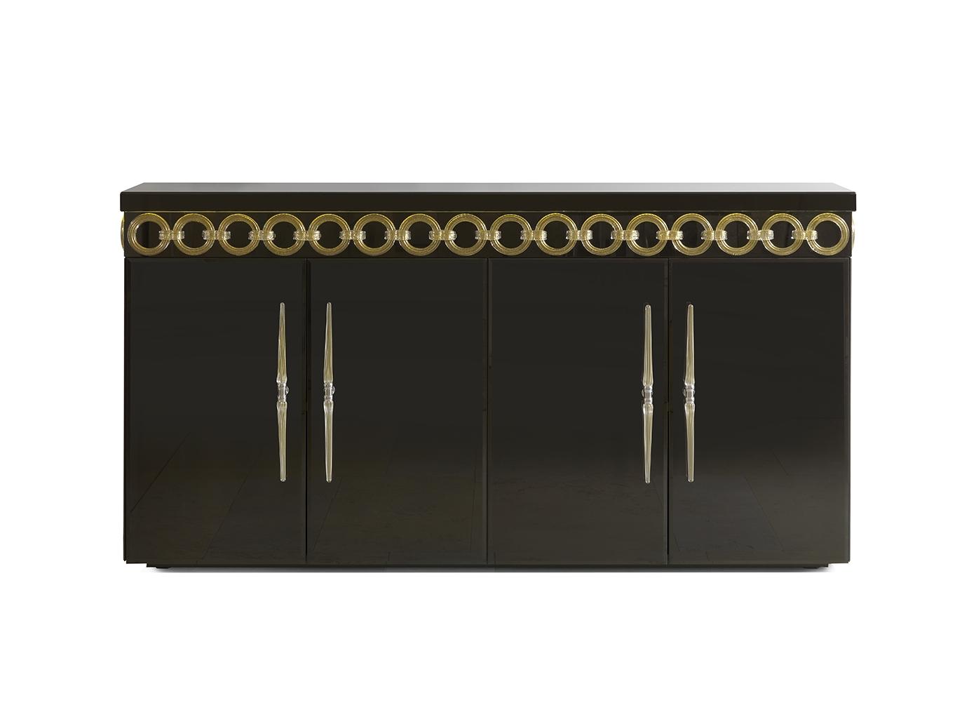 Wooden sideboard with integrated lighting | Casanova by Reflex