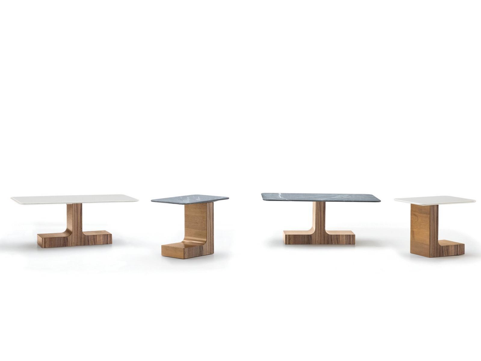 Wooden garden side table | Block Outdoor by Minotti