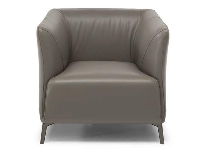 Club leather armchair with armrests | Dodi by Natuzzi Italia