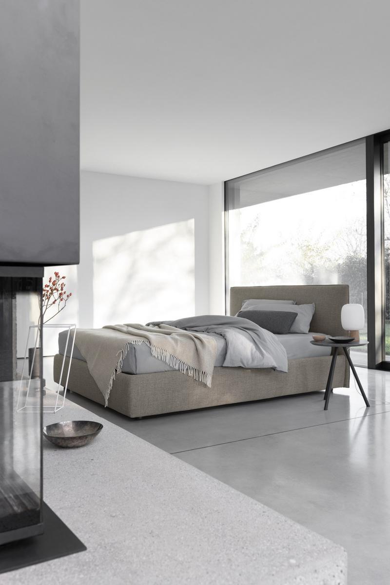 Upholstered storage bed | Gaya Plane by Bolzan letti