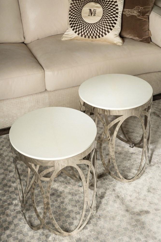 Marble and metal high side table | Scarlett by Mantellassi 1926
