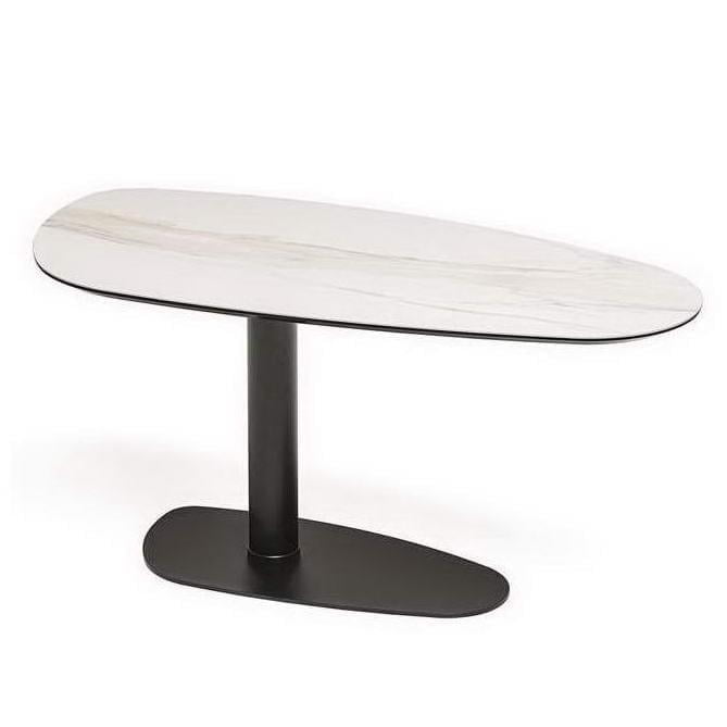 Oval metal table | Ipanema Keramik by Cattelan Italia