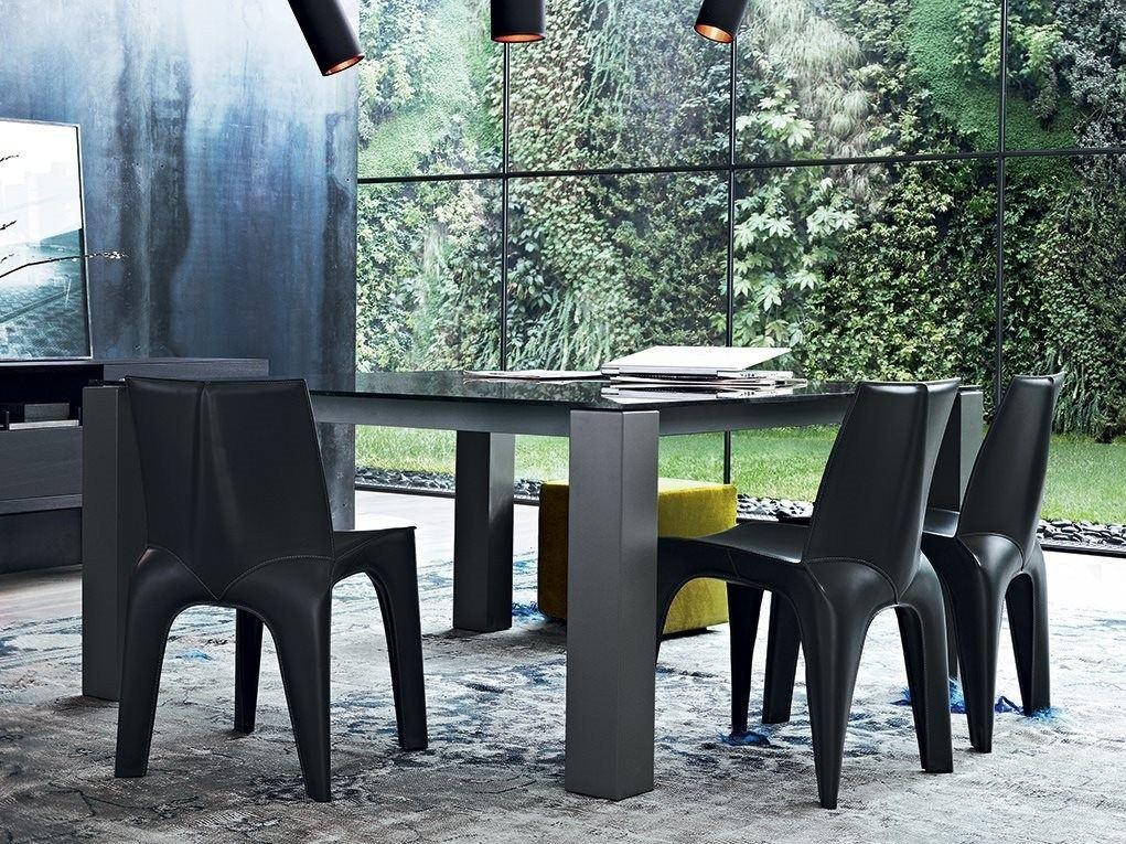 Tanned leather chair | Bb by Poliform