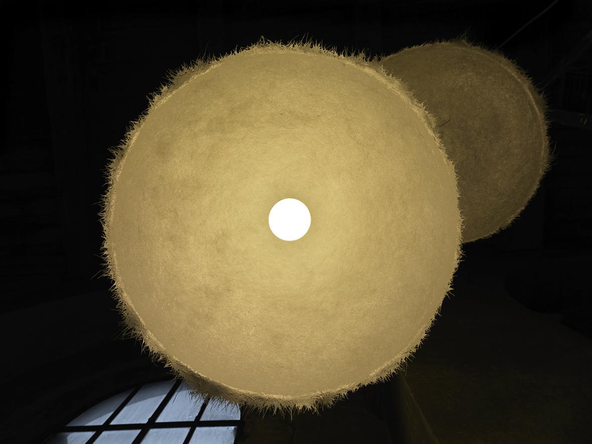 Fiberglass pendant lamp | Plancton by Karman