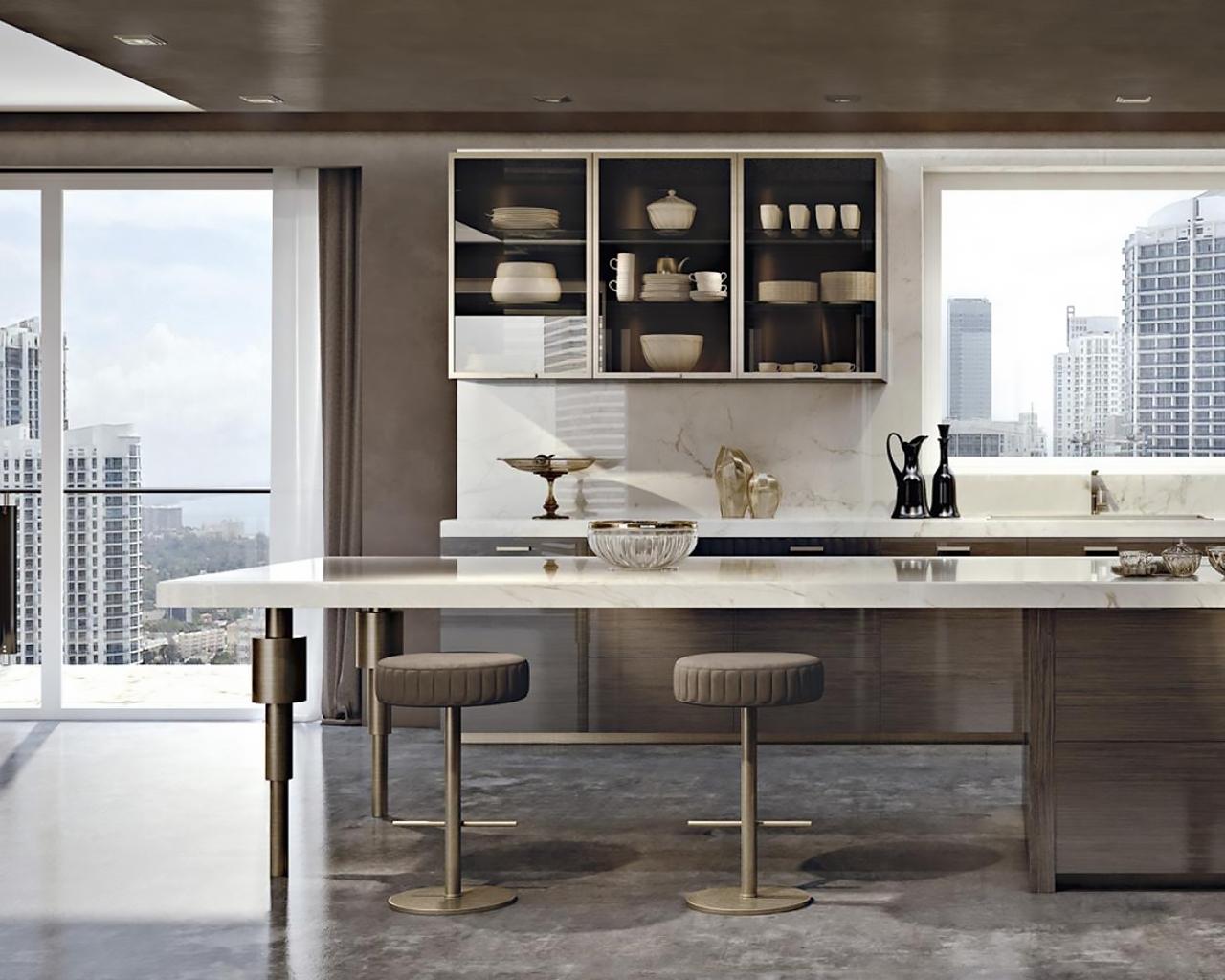 Velvet bar chair | Sirio by Daytona