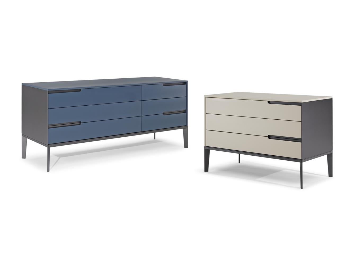 Chest of drawers with integrated handles | Mondrian by Natuzzi Italia