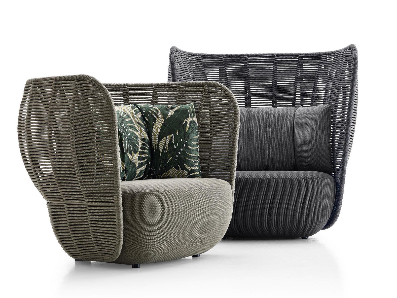 High-back garden armchair | Bay by B&B Italia