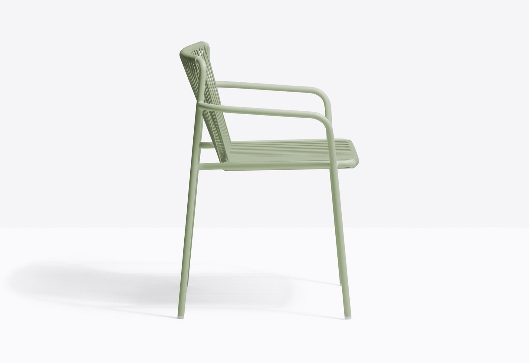Powder coated steel garden chair | Tribeca 3665 by Pedrali
