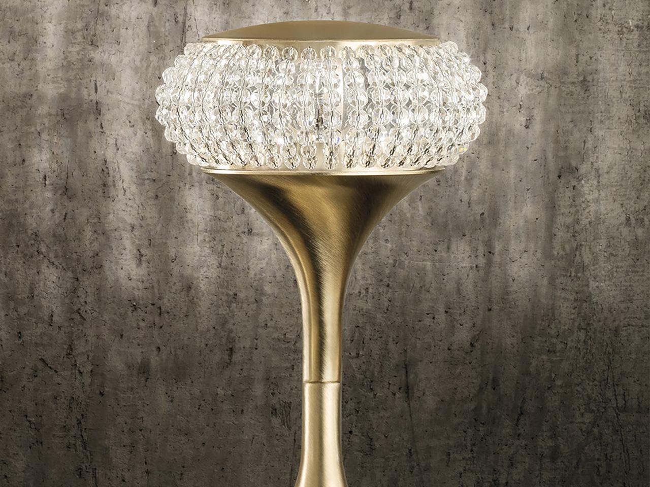 Metal table lamp with Swarovski® crystals | Cristalis Tl1g by Masiero