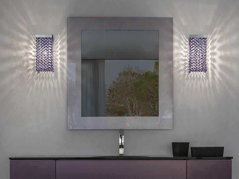 Crystal wall lamp | Cubo A Square by Masiero