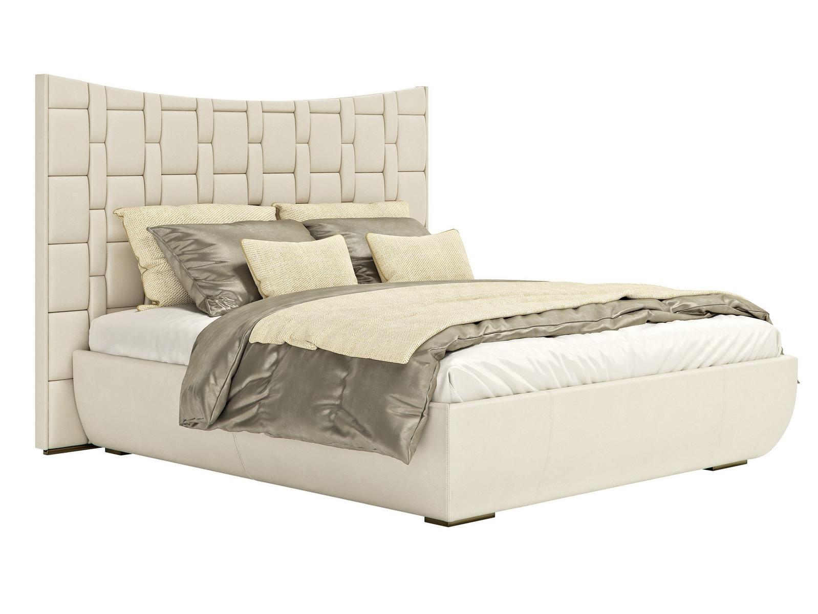 Leather king size bed with upholstered headboard | Jubilee L by Capital Collection