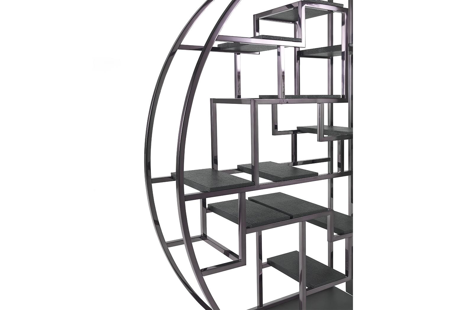 Open double-sided brass bookcase | Psyco by Gianfranco Ferre Home