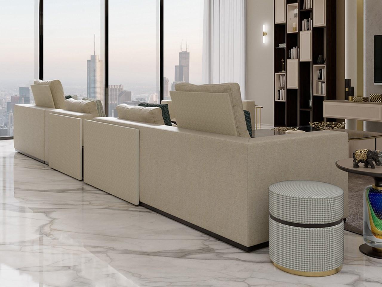 Corner sectional fabric sofa | Pr.680 by Stella del Mobile