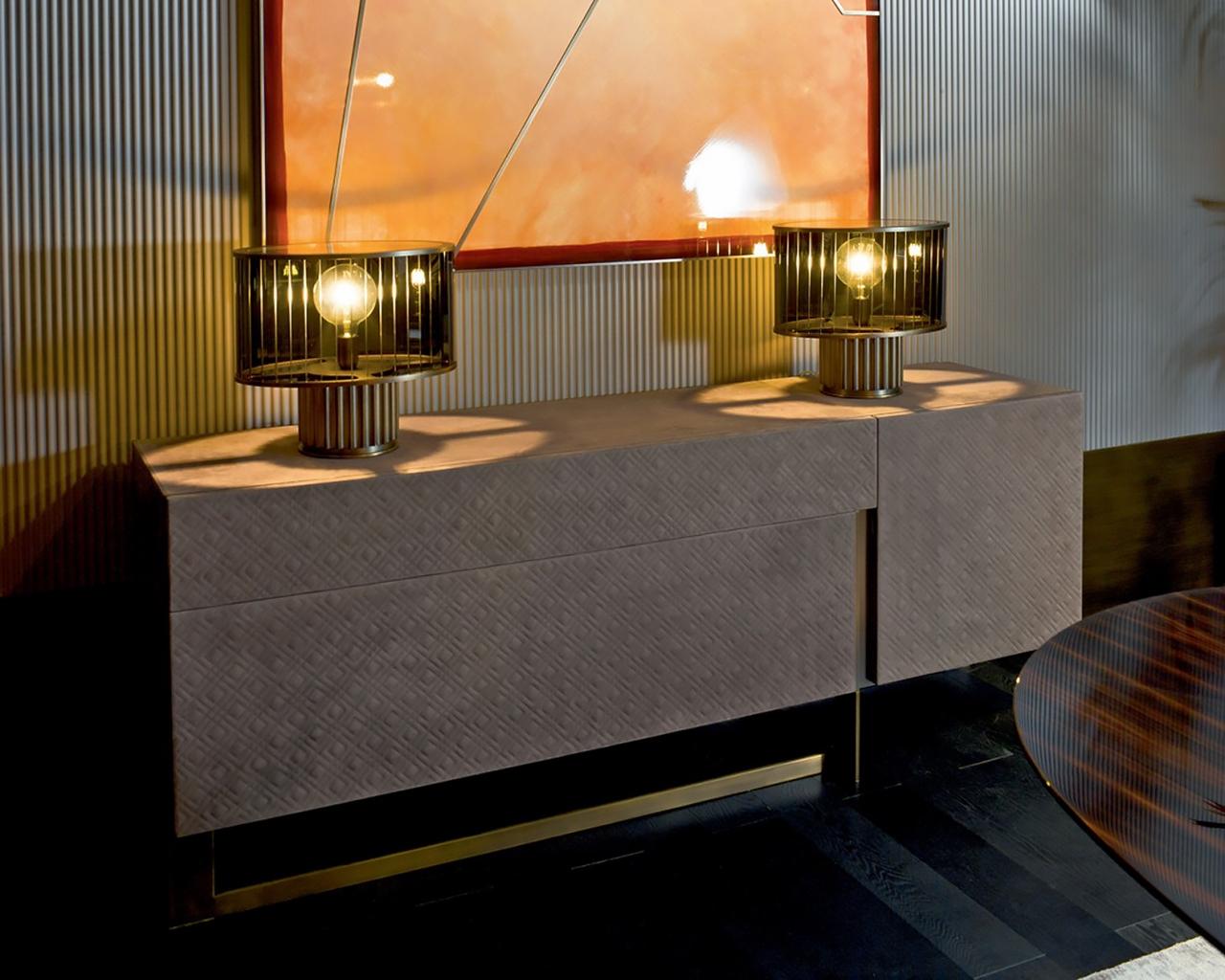 Ebony sideboard in a classic style with doors | Blade by Rugiano