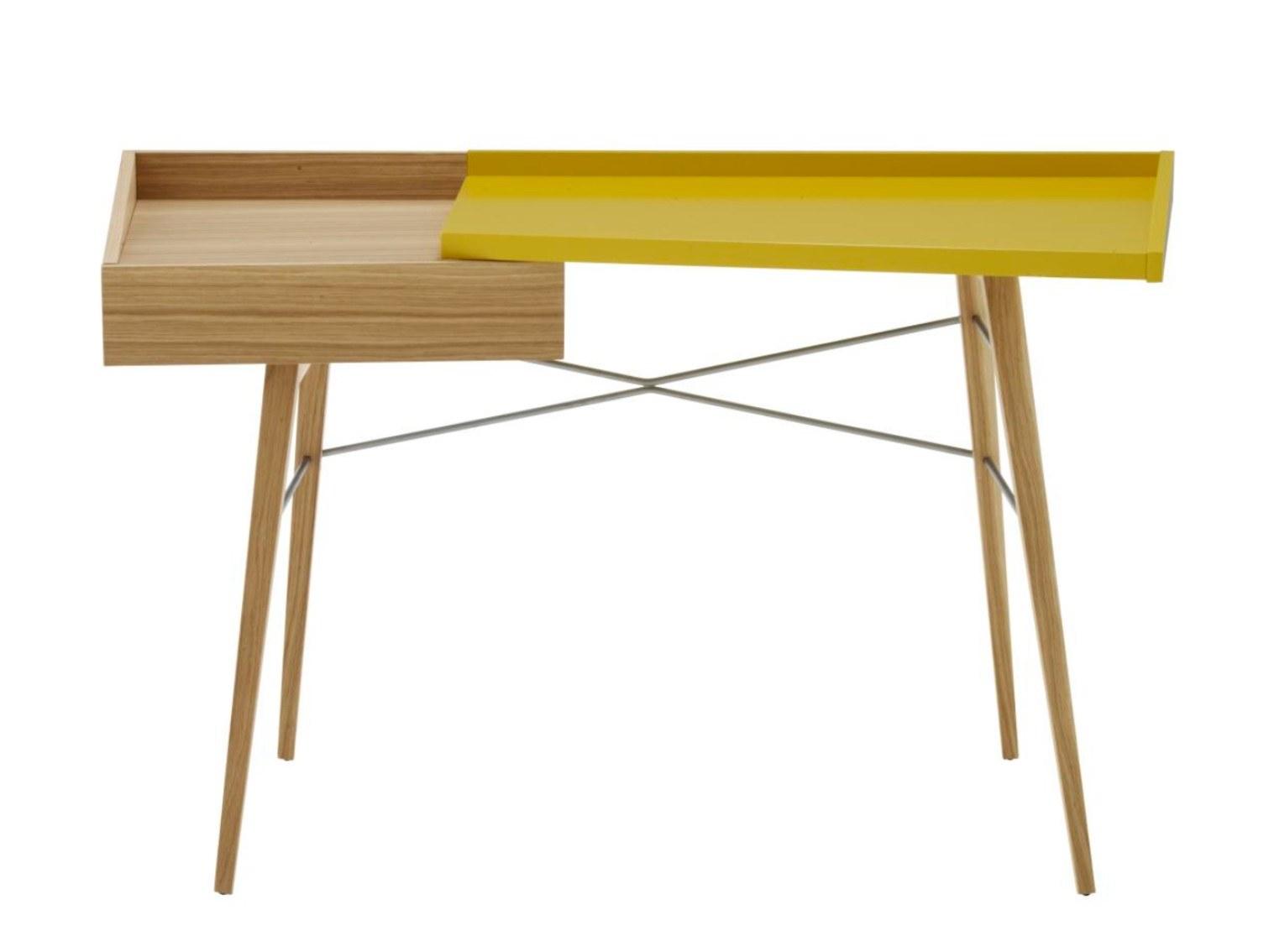 Oak secretary desk with drawers | Litho by Ligne Roset