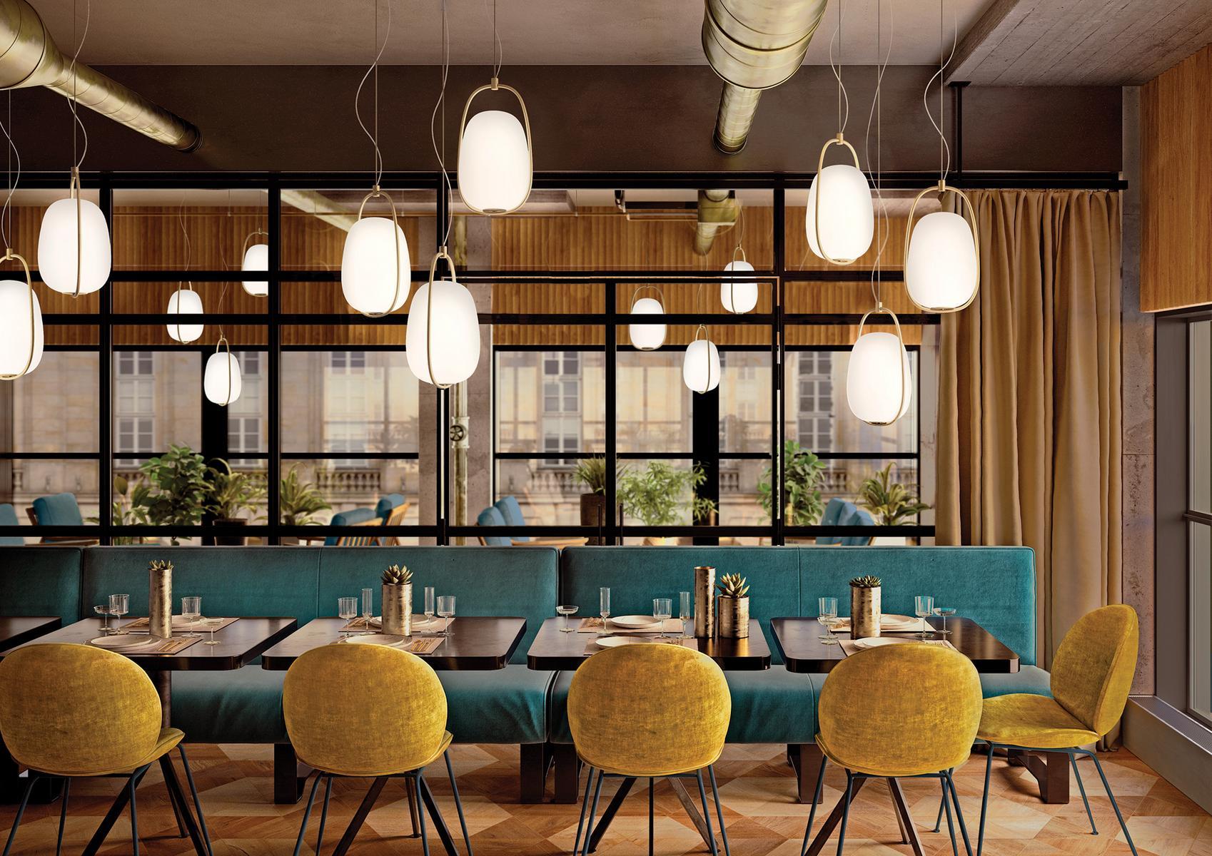 Opal glass pendant lamp | Lannà by Kundalini