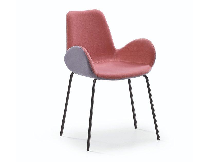 Upholstered fabric chair with armrests | Dalia Pb Mt by Midj