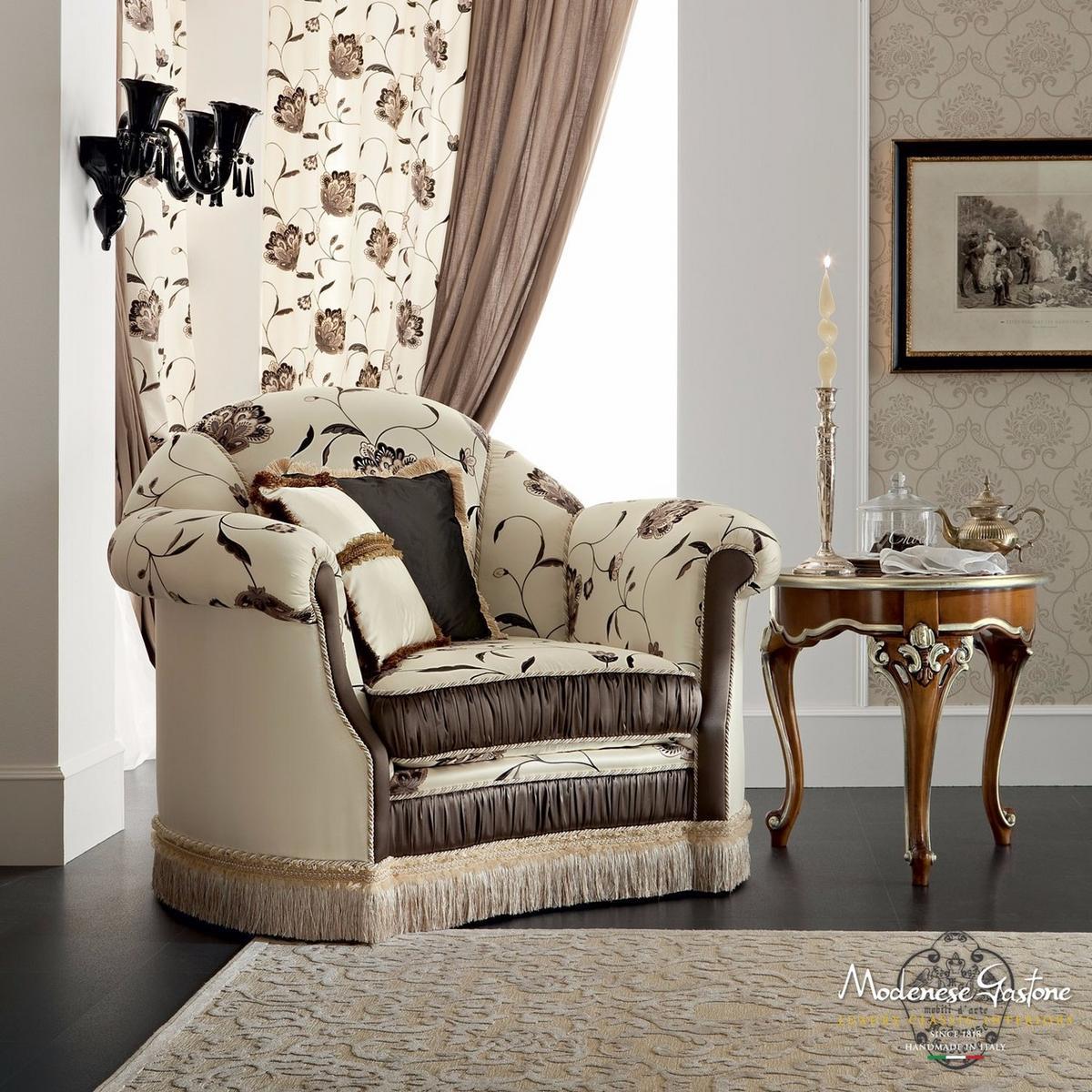 Baroque upholstered fabric armchair with armrests | 13404 by Modenese Gastone