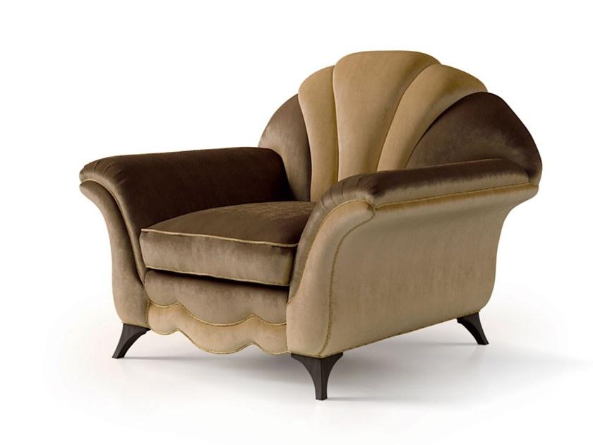 Velvet armchair with armrests | 6337 by Carpanese home