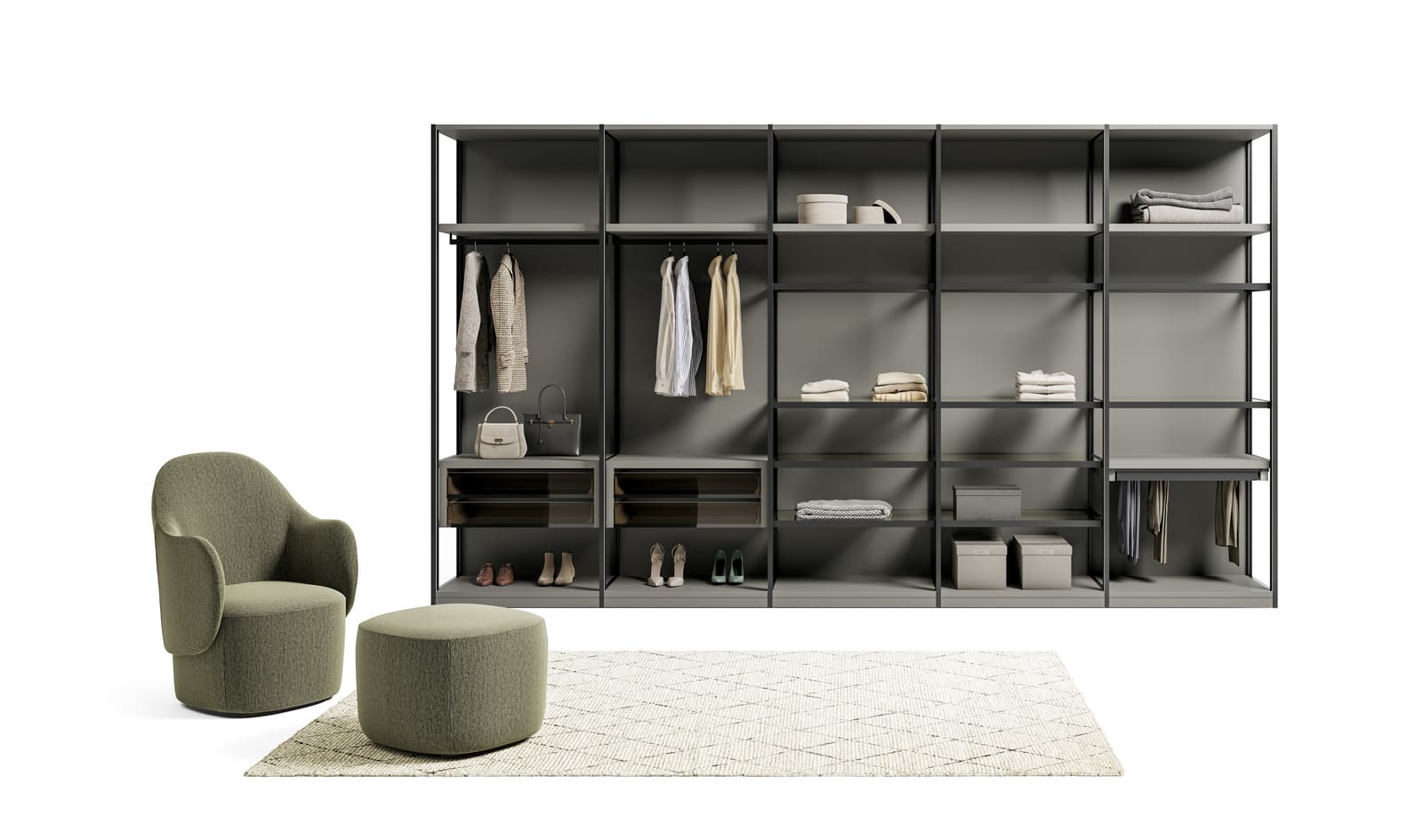 Modular melamine closet | Scena by Dall'Agnese