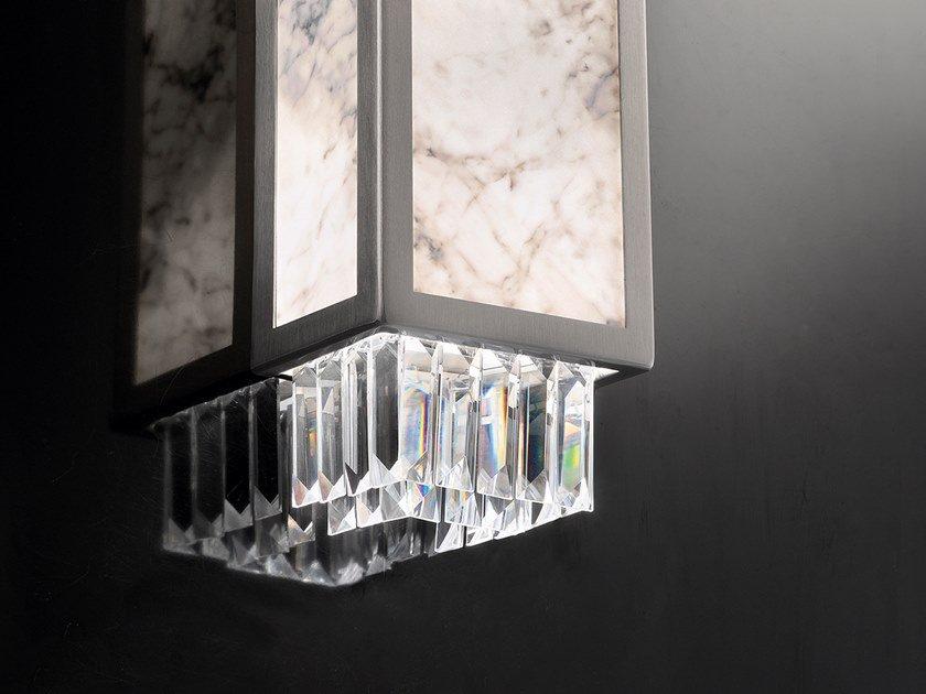 Incandescent marble wall light with crystals | Impero & Deco Ve 770 A2 by Masiero