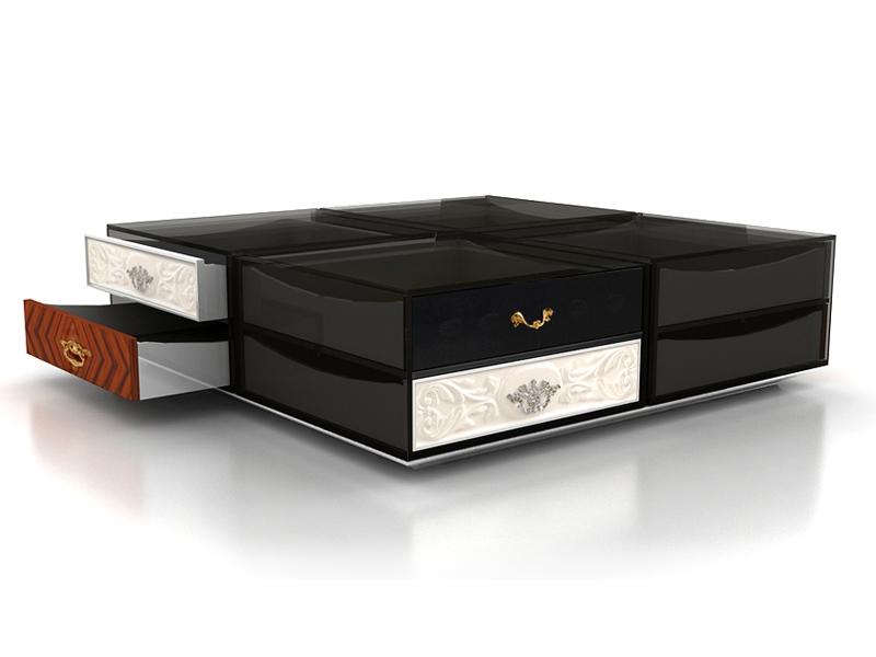 Rosewood coffee table with storage space | Soho by Boca Do Lobo