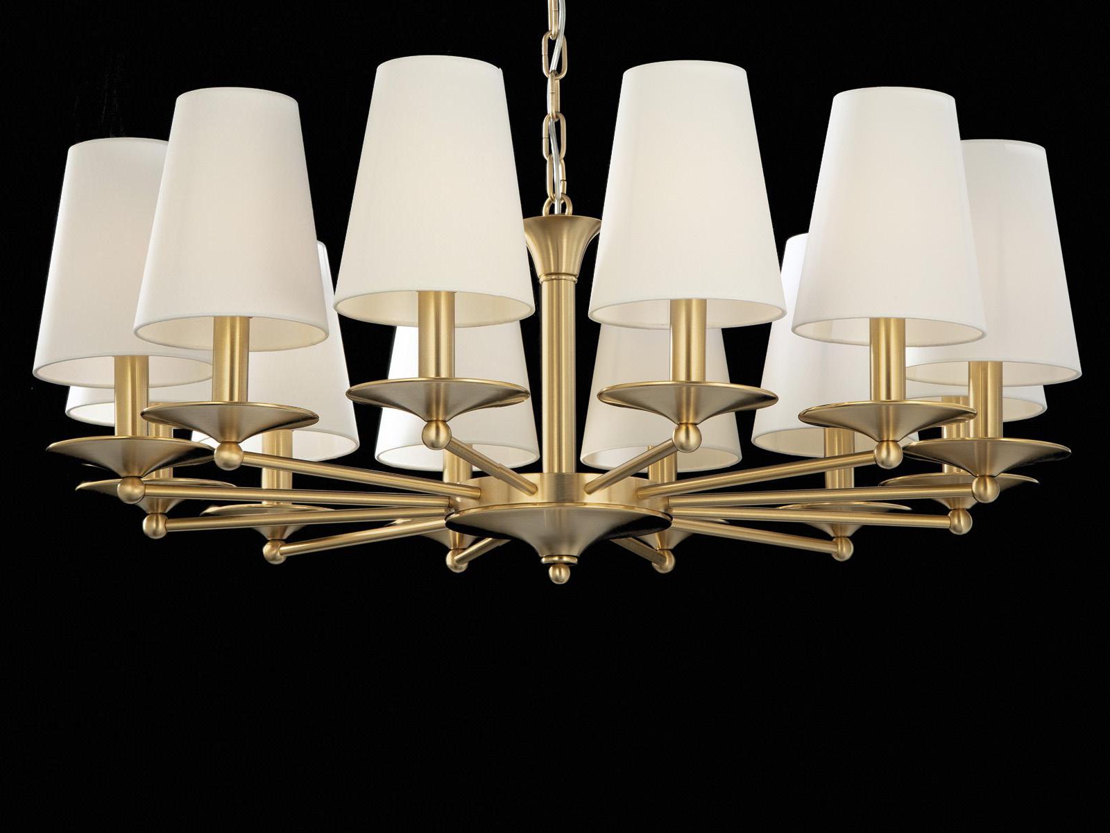 LED brass chandelier | Amanda by Aiardini lighting