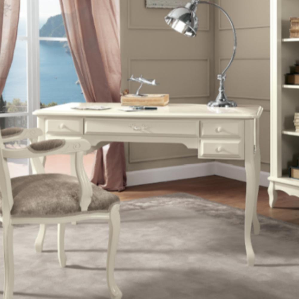 Rectangular wood writing desk with drawers | Francesca by Cavio