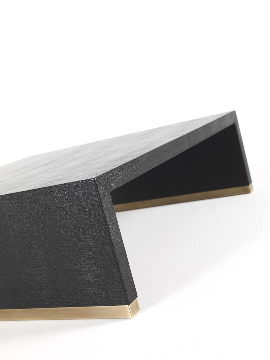 Rectangular leather coffee table | Kay by Gianfranco Ferre Home
