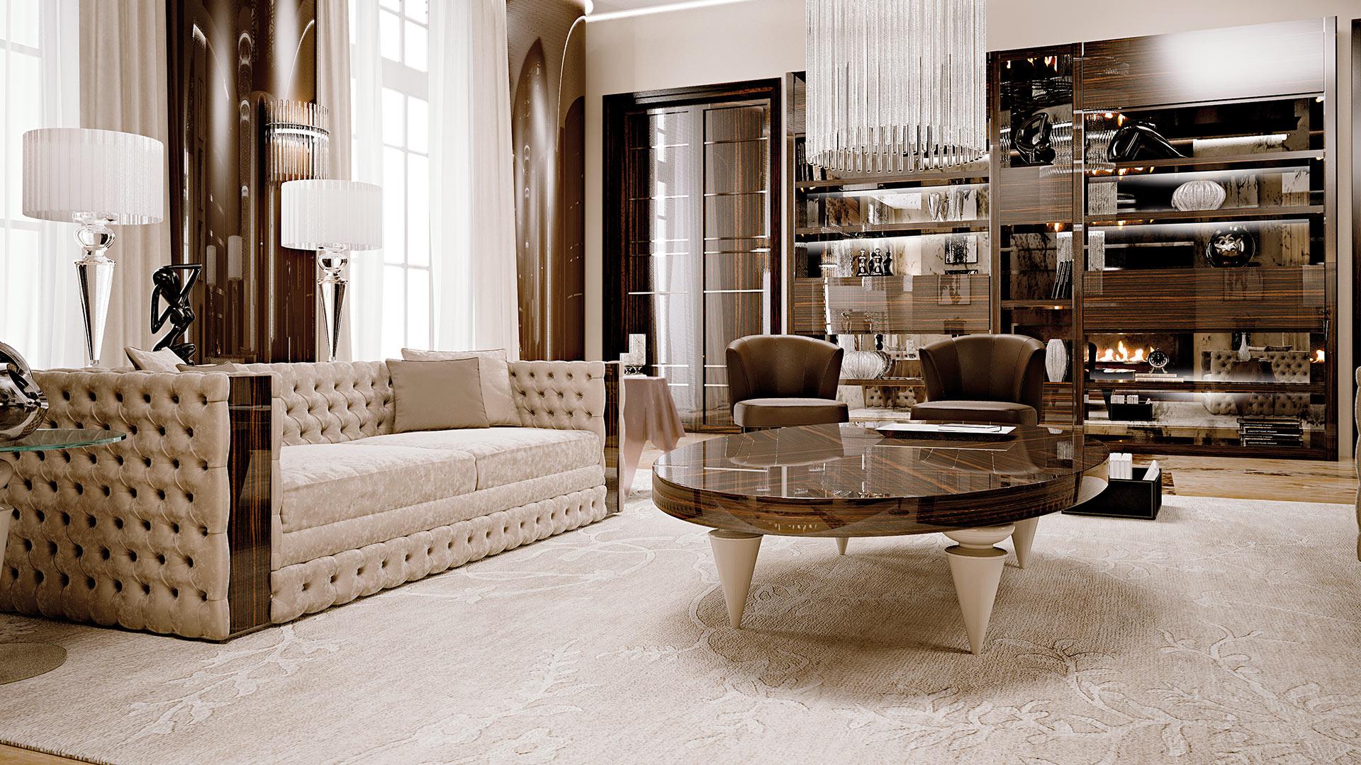 Round wooden coffee table | Gran Canal Special by Reflex