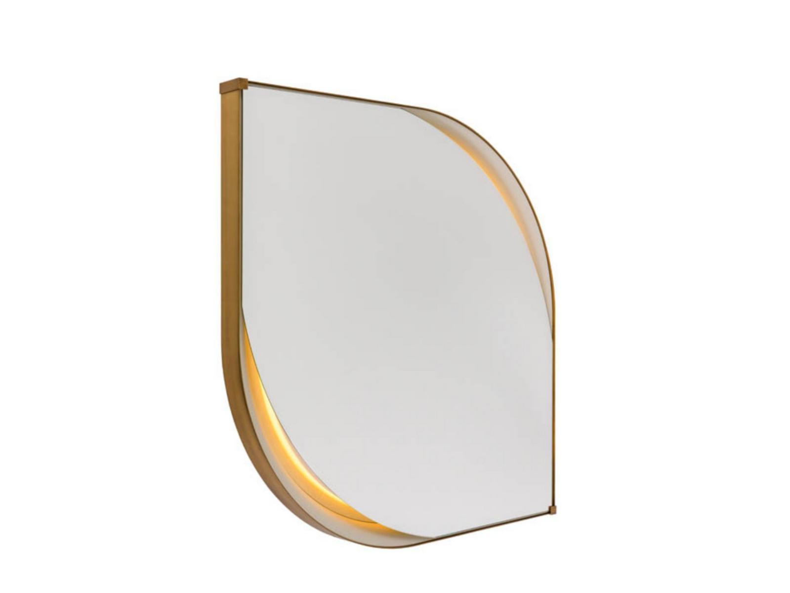 Wall-mounted mirror with integrated lighting | Vine by Turri