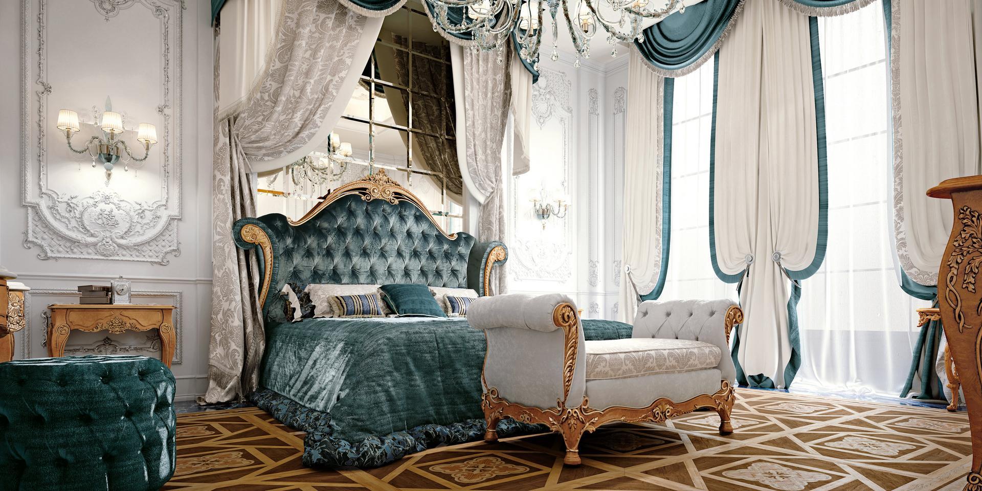 Tufted upholstered fabric bench | 3680 by Ezio Bellotti