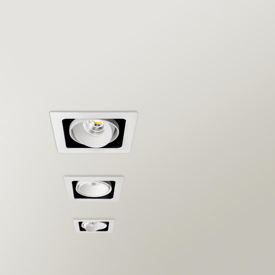 LED adjustable square spotlight | Twist by Arkoslight