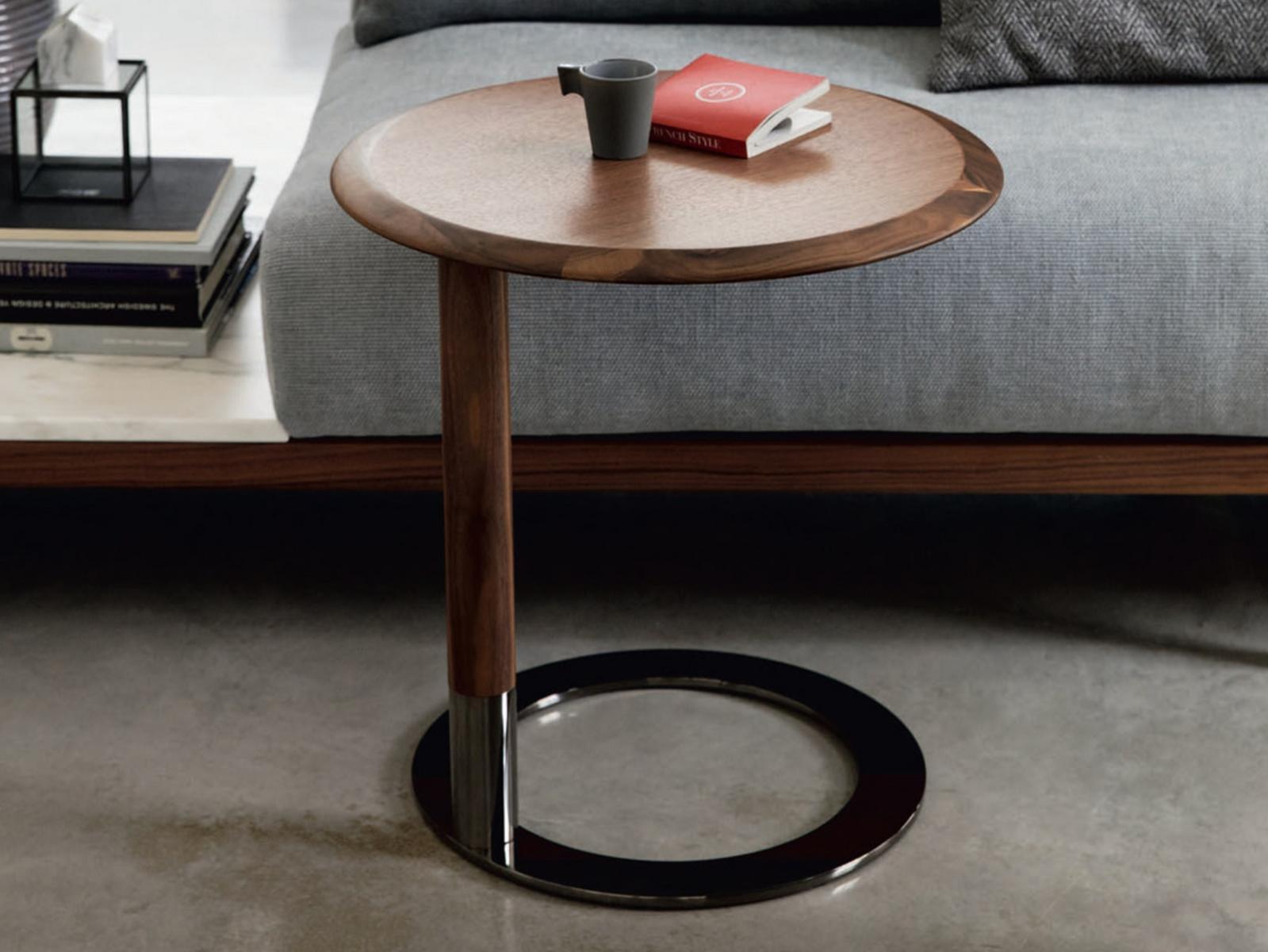 Round wooden side table | Jok by Porada