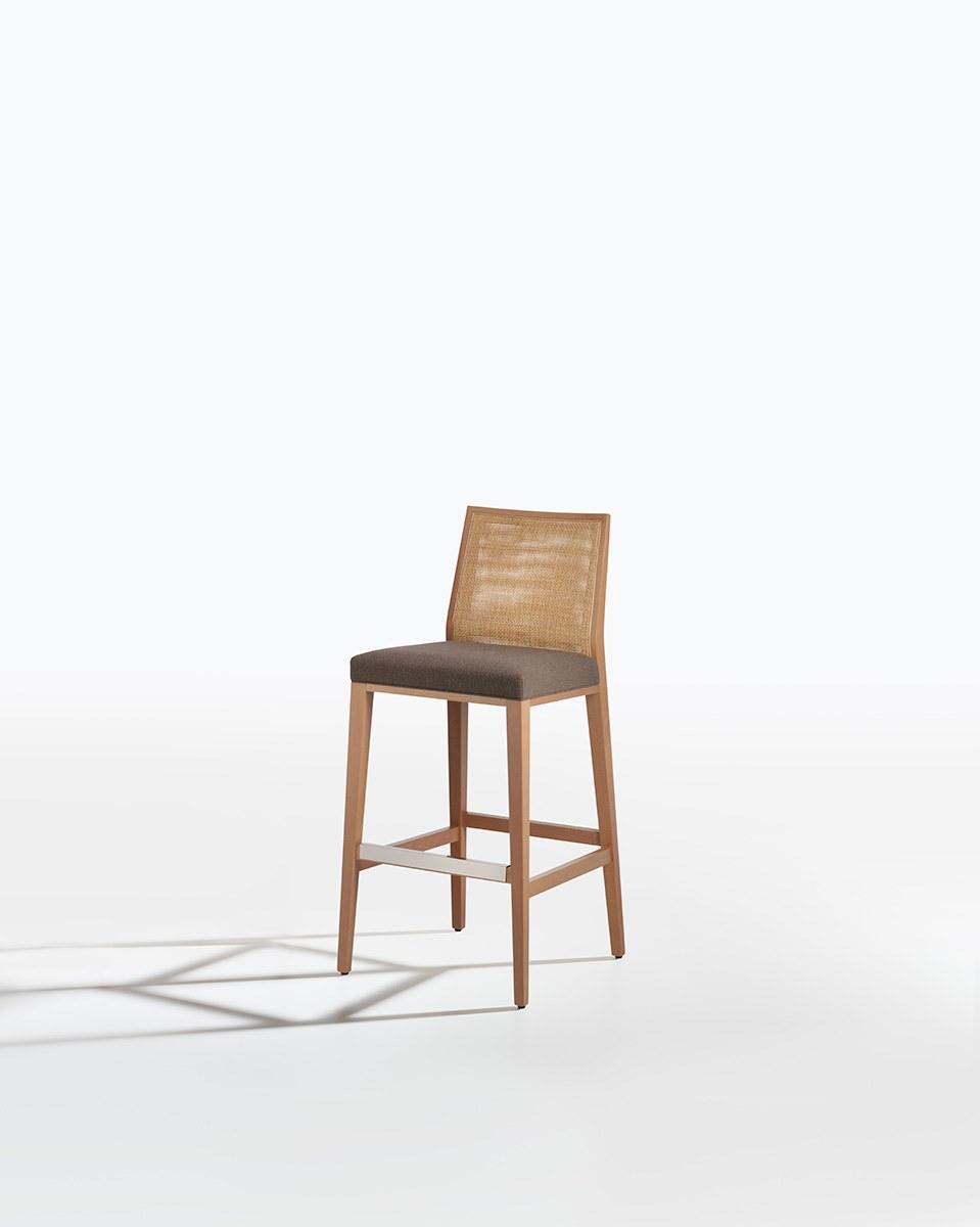 Beech stool with back | Queen by Potocco