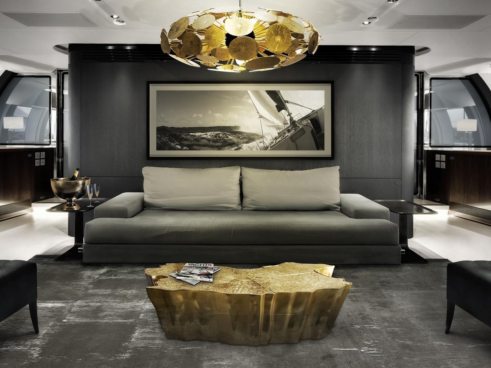 Low aluminium coffee table for living room | Eden by Boca Do Lobo