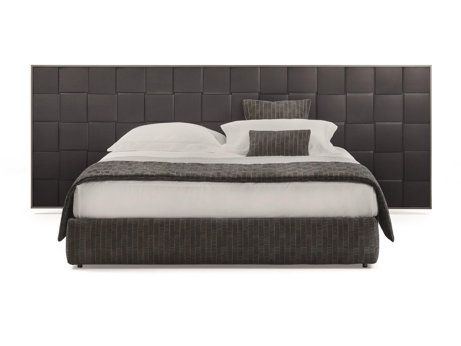 Double bed with high headboard | Jaipur by Flou