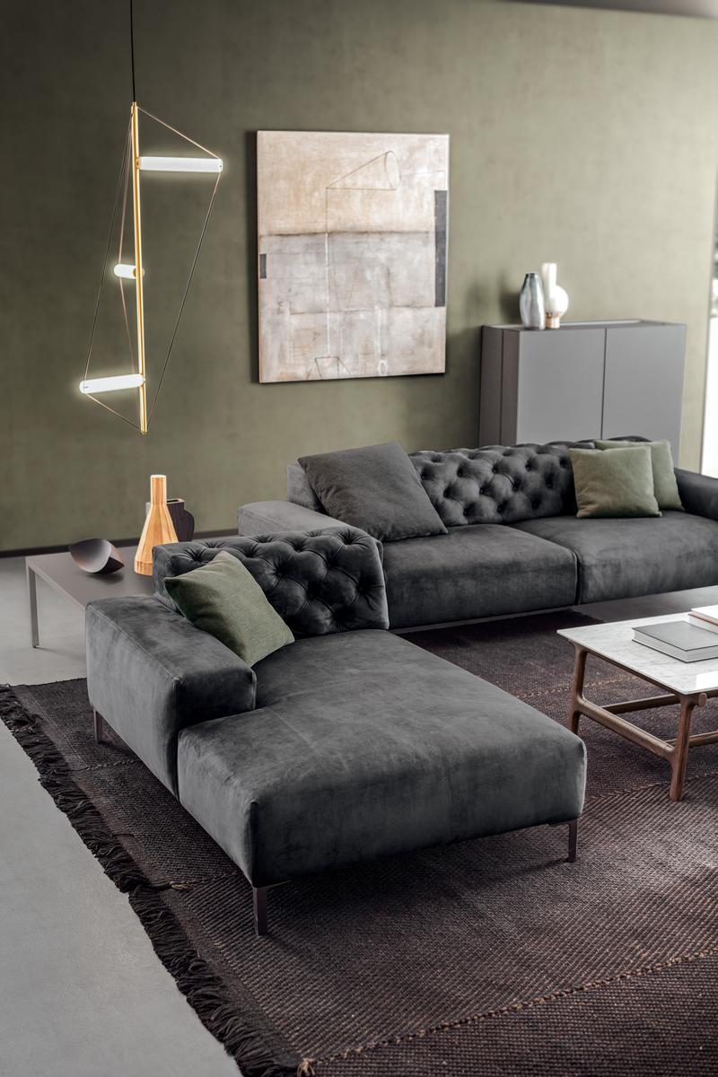 Tufted 3 seater sofa | Boston by Pianca