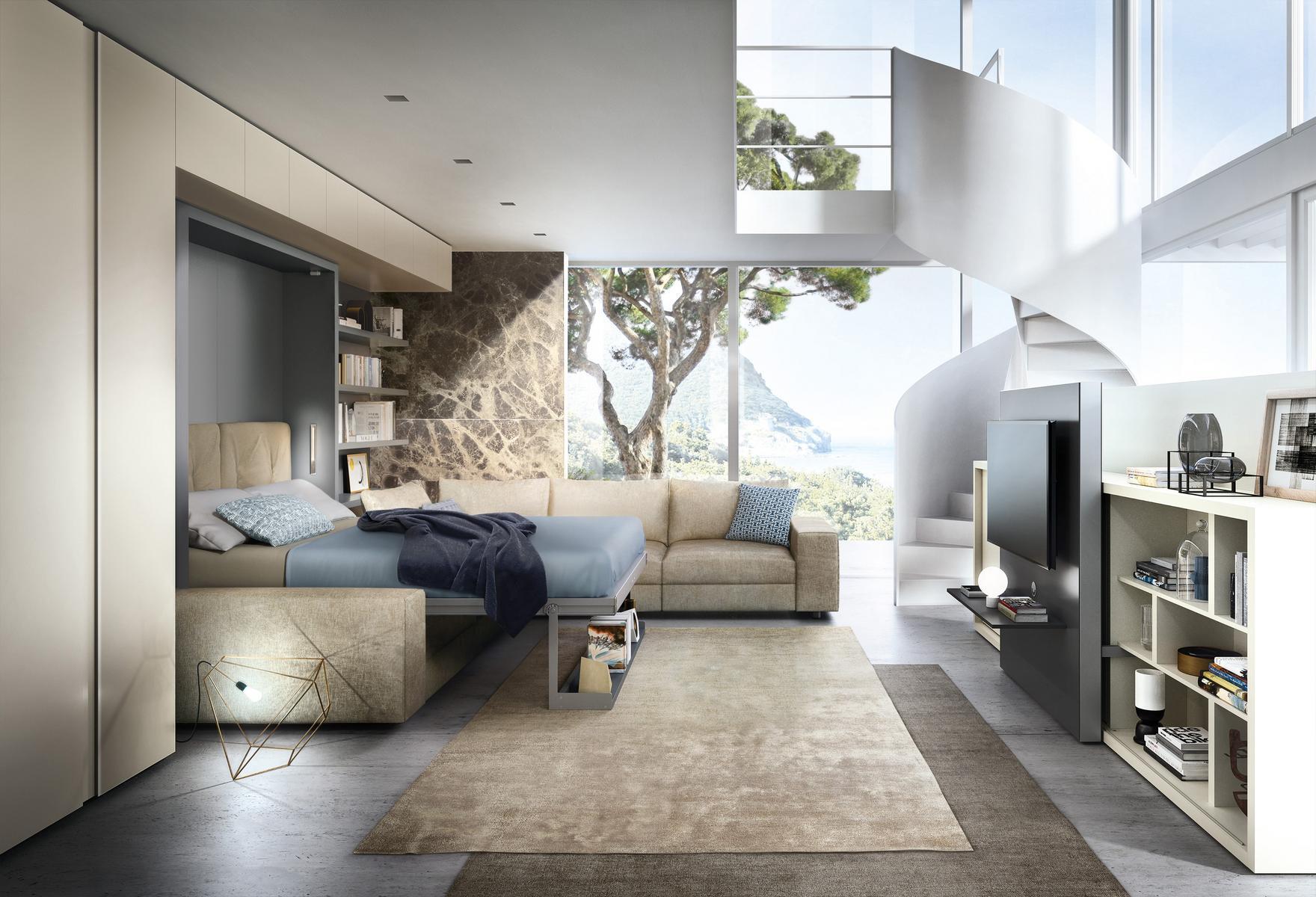 Sectional convertible fabric sofa | Tango by CLEI