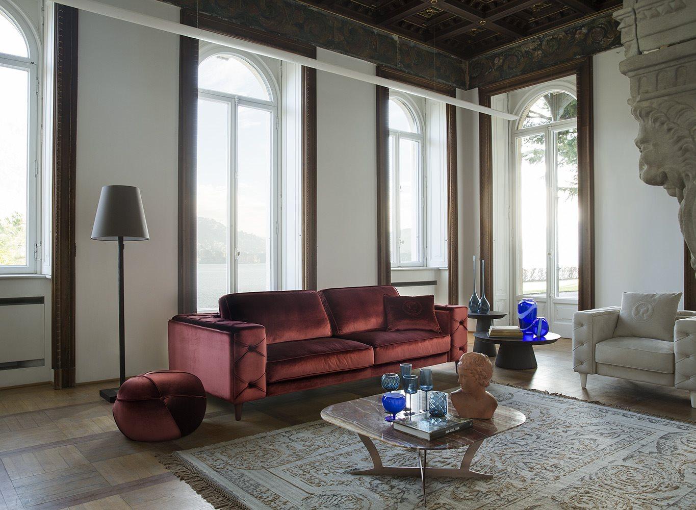 Sectional fabric sofa | Belmondo by Alberta Salotti