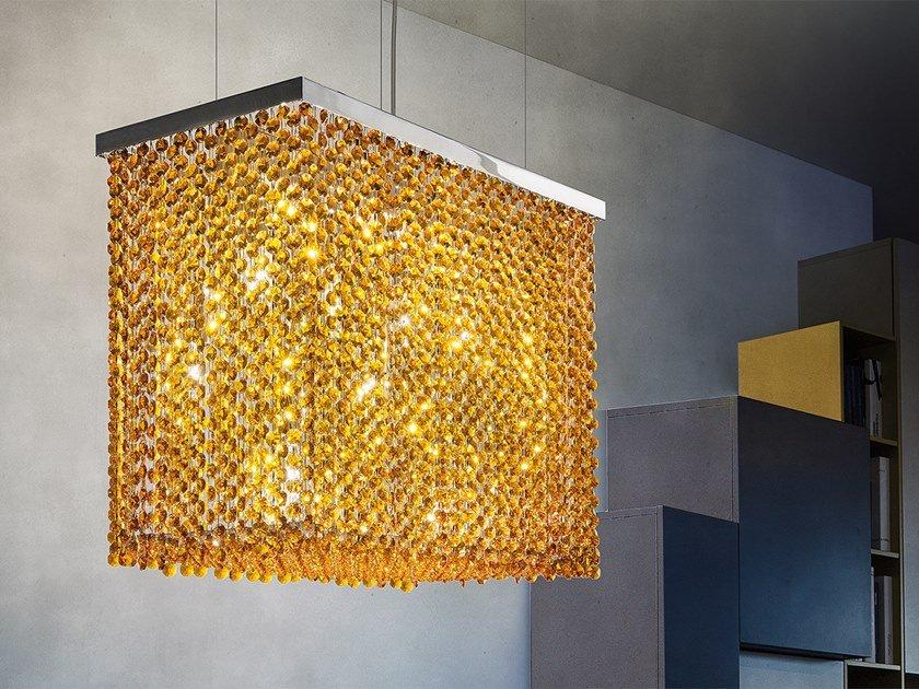 Pendant lamp with crystals | Cubo S by Masiero