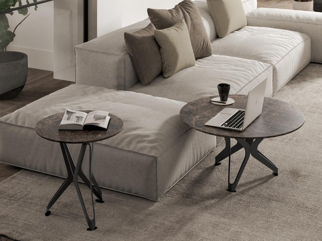 Marble-effect ceramic coffee table | Dna Xs by Ozzio Italia