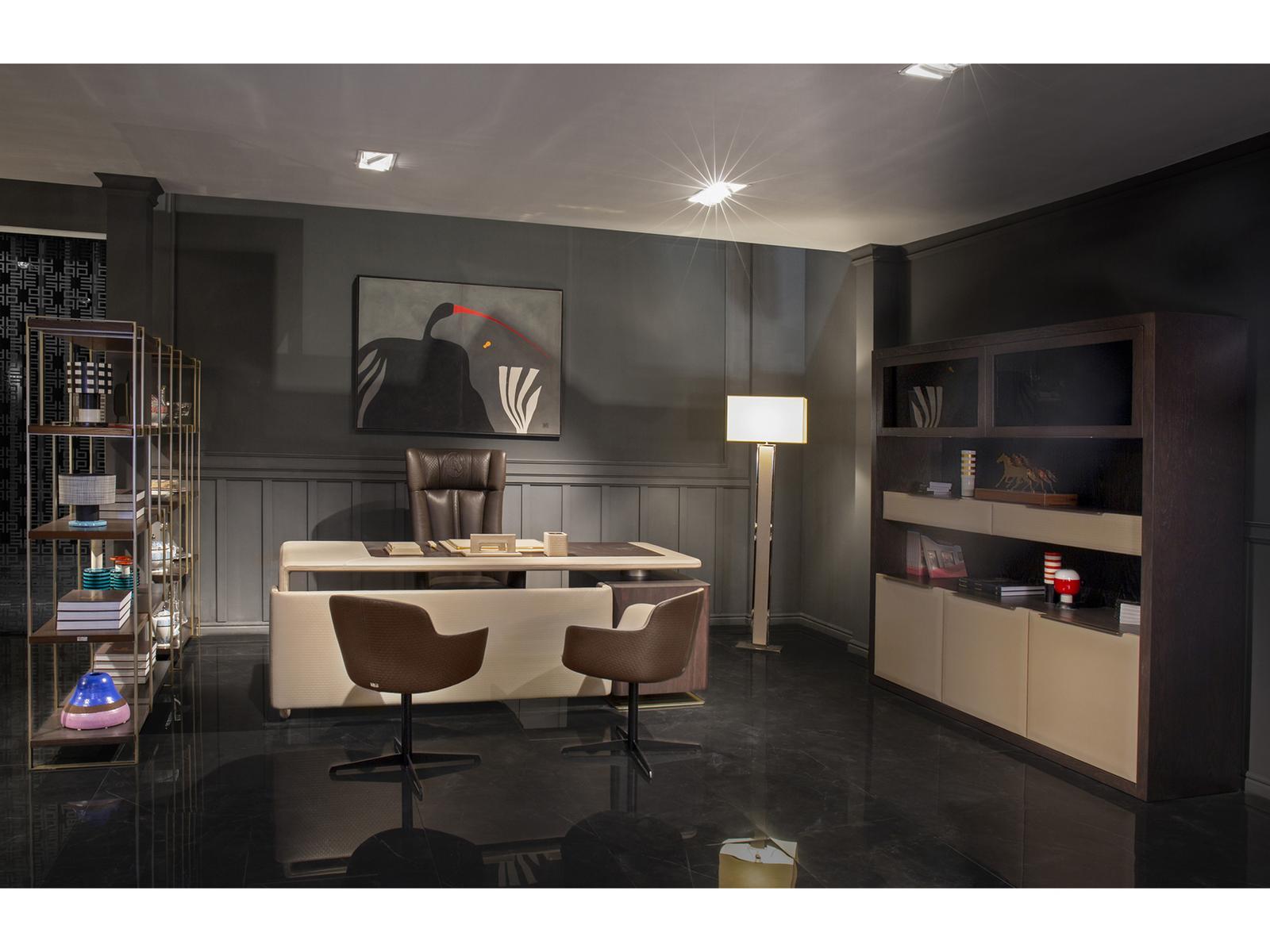 Swivel Deerskin executive chair | Kowloon by Formitalia