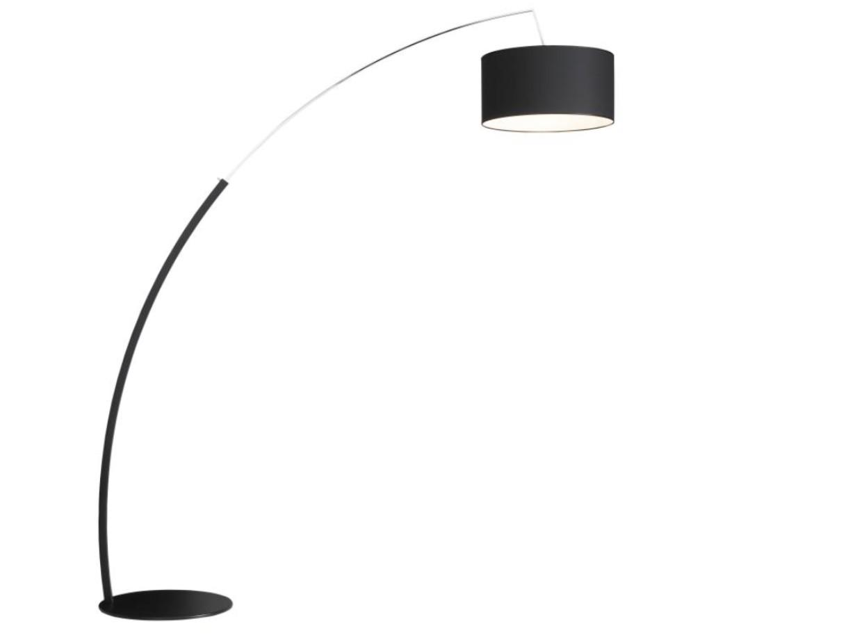 Metal floor lamp with cotton shade | Dimensions by Ligne Roset