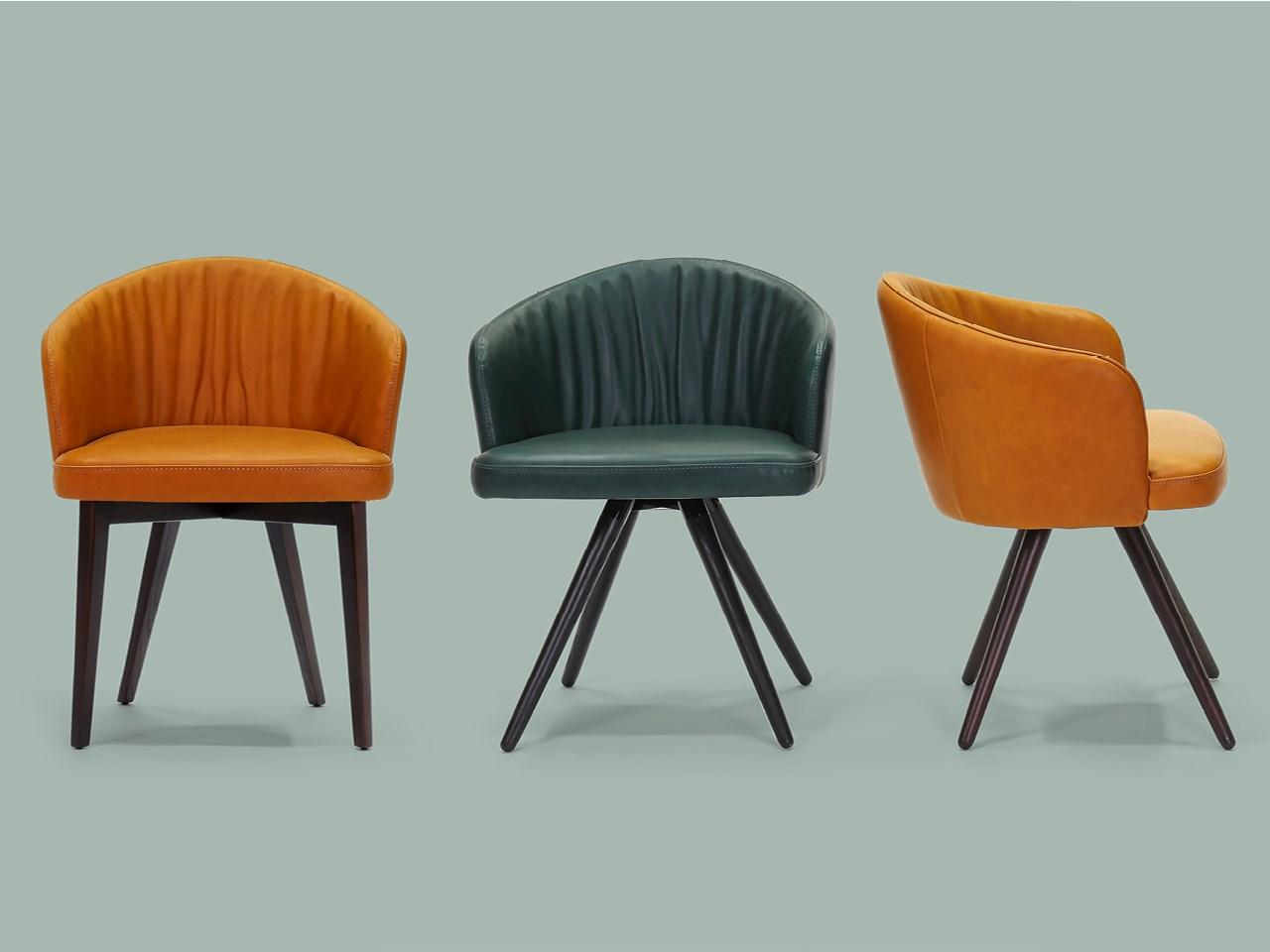 Upholstered leather chair | Joe by Borzalino