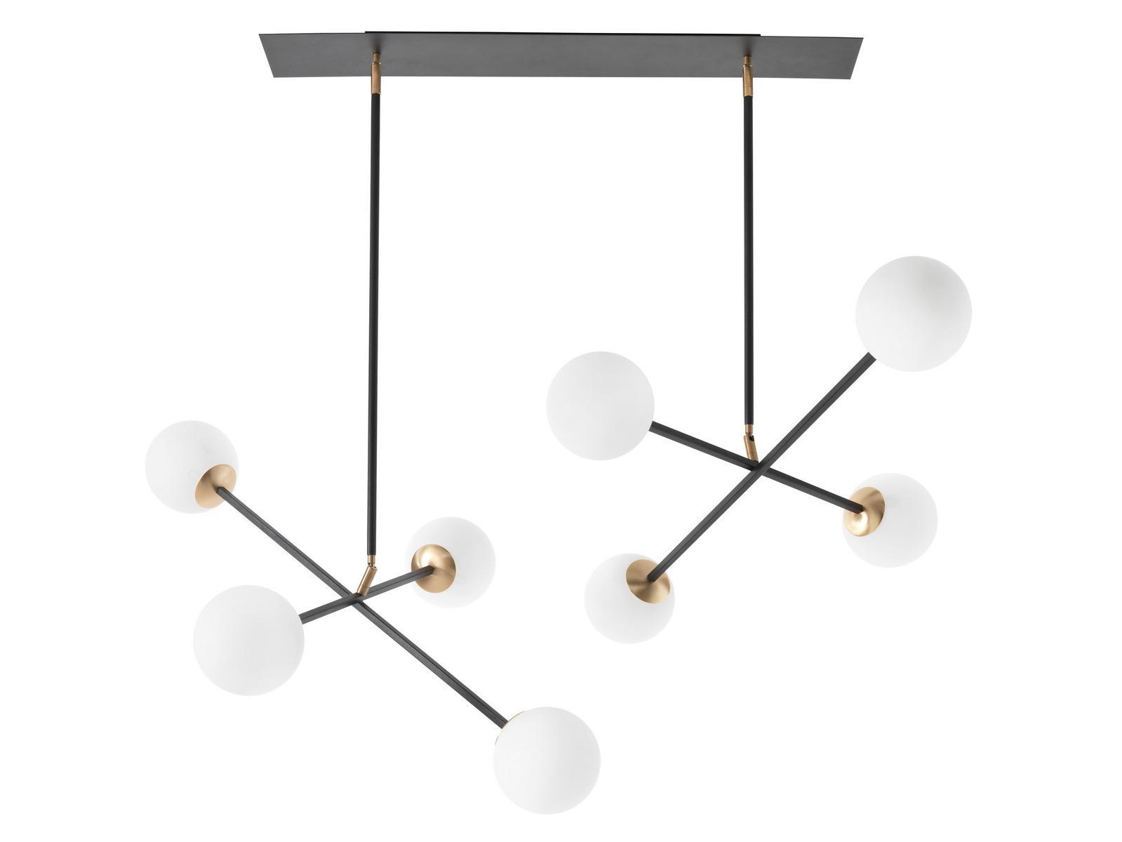 Painted metal pendant lamp | Meridian S4-s8 by Riflessi
